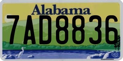 AL license plate 7AD8836