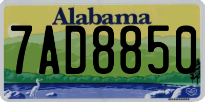 AL license plate 7AD8850
