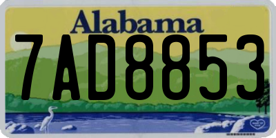 AL license plate 7AD8853