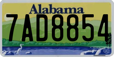 AL license plate 7AD8854