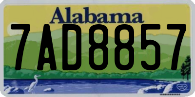 AL license plate 7AD8857