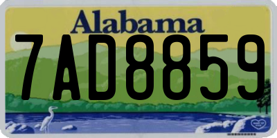 AL license plate 7AD8859