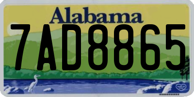 AL license plate 7AD8865