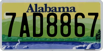 AL license plate 7AD8867