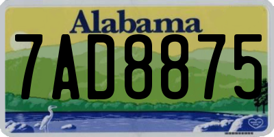 AL license plate 7AD8875