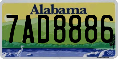 AL license plate 7AD8886