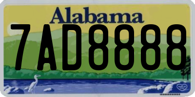 AL license plate 7AD8888