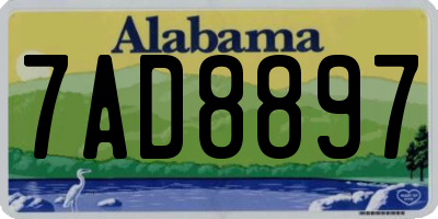 AL license plate 7AD8897