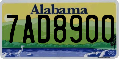 AL license plate 7AD8900