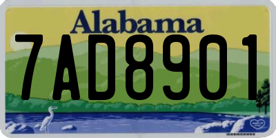AL license plate 7AD8901