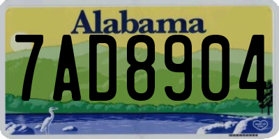 AL license plate 7AD8904