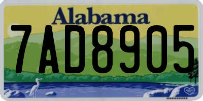 AL license plate 7AD8905
