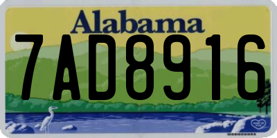 AL license plate 7AD8916