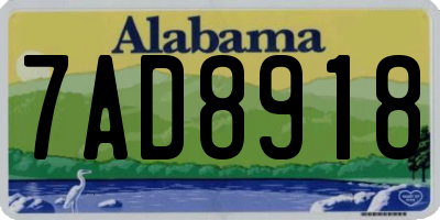 AL license plate 7AD8918
