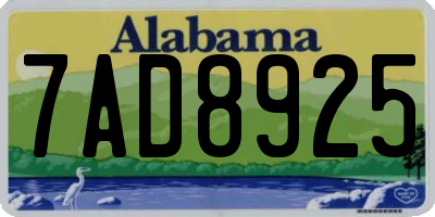 AL license plate 7AD8925