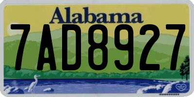 AL license plate 7AD8927