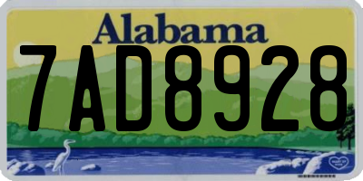 AL license plate 7AD8928