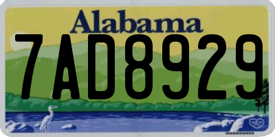 AL license plate 7AD8929