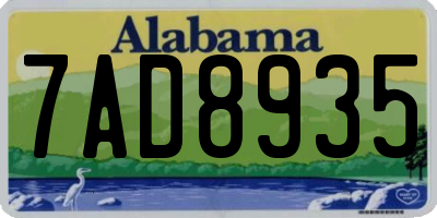 AL license plate 7AD8935