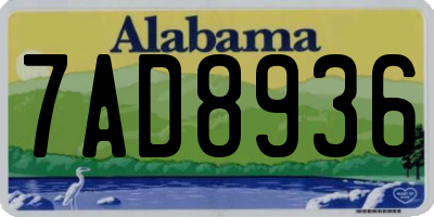 AL license plate 7AD8936