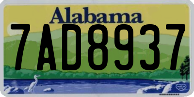 AL license plate 7AD8937