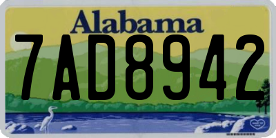 AL license plate 7AD8942