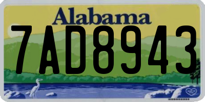 AL license plate 7AD8943