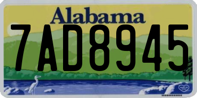 AL license plate 7AD8945