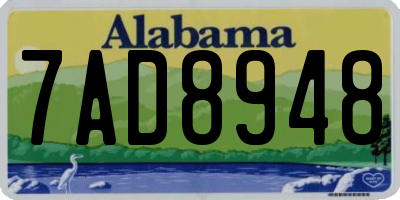 AL license plate 7AD8948