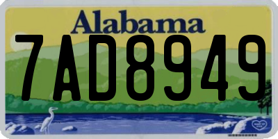AL license plate 7AD8949