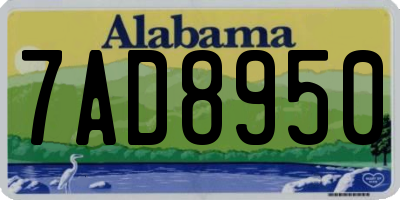 AL license plate 7AD8950