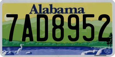 AL license plate 7AD8952