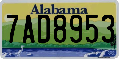 AL license plate 7AD8953