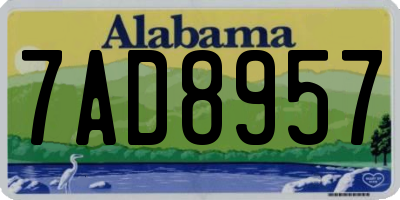 AL license plate 7AD8957