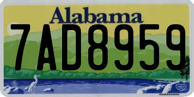 AL license plate 7AD8959