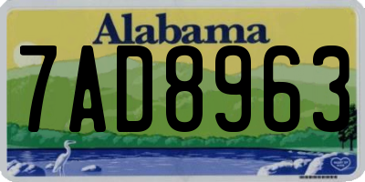 AL license plate 7AD8963