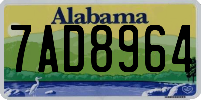 AL license plate 7AD8964
