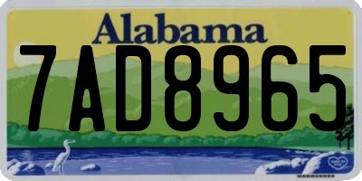 AL license plate 7AD8965