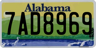 AL license plate 7AD8969