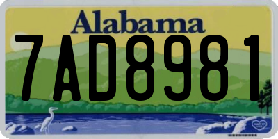 AL license plate 7AD8981