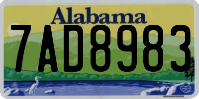 AL license plate 7AD8983