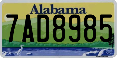 AL license plate 7AD8985