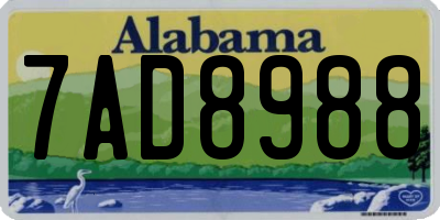 AL license plate 7AD8988