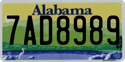 AL license plate 7AD8989