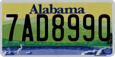 AL license plate 7AD8990
