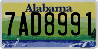 AL license plate 7AD8991