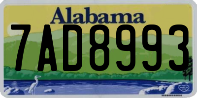 AL license plate 7AD8993