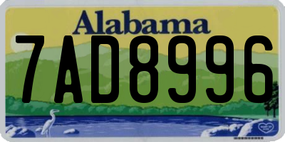 AL license plate 7AD8996