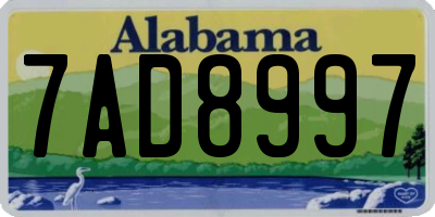 AL license plate 7AD8997
