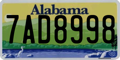 AL license plate 7AD8998
